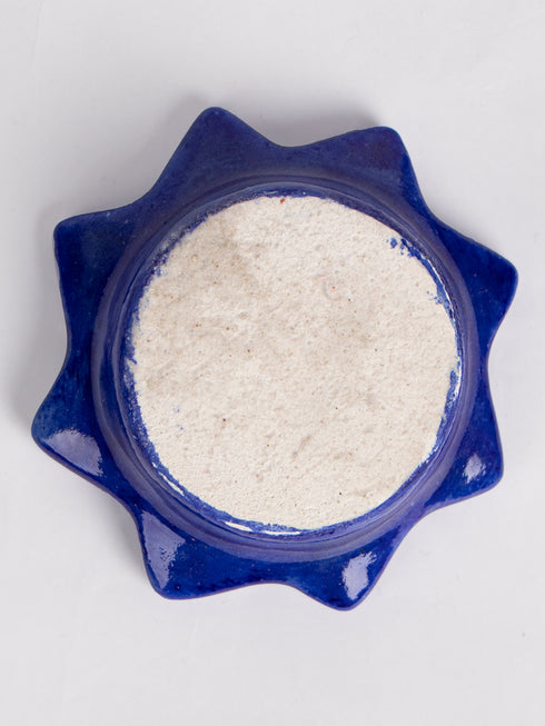 Blue Pottery T-Light Holder Set Of 2 Pcs.